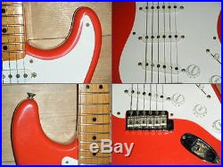 FENDER 1992 USA AMERICA 1957 STRATOCASTER FIESTA RED withHC ship from JAPAN