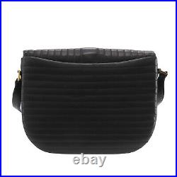 GIVENCHY Logos Shoulder Bag Black Japan Leather Authentic #AC508 O