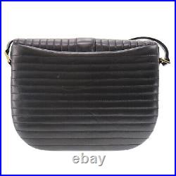 GIVENCHY SACS Logos Quilted Shoulder Bag Black Leather Japan Authentic #NN120 Y