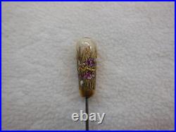 Hatpin Hat Pin Satsuma Japanese Japan Vintage Antique Flowers # 3