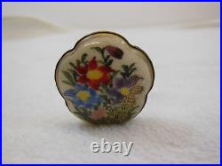 Hatpin Hat Pin Satsuma Japanese Japan Vintage Antique Flowers Wisteria # 4