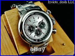 Invicta Men 48mm Vintage Limo Antique Silver Japan Chronograph Silver SS Watch