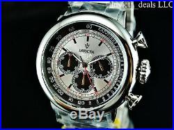 Invicta Men 48mm Vintage Limo Antique Silver Japan Chronograph Silver SS Watch