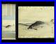 JAPANESE PAINTING HANGING SCROLL JAPAN CARP VINTAGE ANTIQUE PICTURE AGED d312