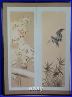 Japan Byobu wind screen 1900s interior 6 panel painting