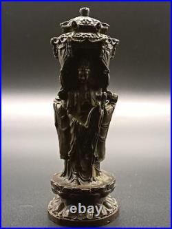 Japan Vintage Item Copper Ornament Metalworking Buddhist Art Buddha Statue Wes