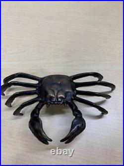 Japan Vintage Item Period Work Copper Crab Antiques