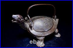 Japanes Antique Bronze Turtle Sake Server Year 1920