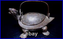 Japanes Antique Bronze Turtle Sake Server Year 1920