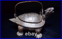 Japanes Antique Bronze Turtle Sake Server Year 1920