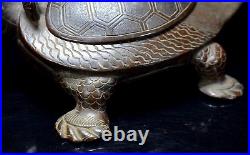 Japanes Antique Bronze Turtle Sake Server Year 1920