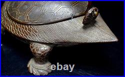 Japanes Antique Bronze Turtle Sake Server Year 1920