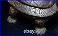 Japanes Antique Bronze Turtle Sake Server Year 1920