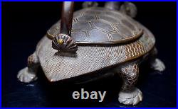 Japanes Antique Bronze Turtle Sake Server Year 1920