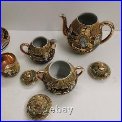 Japanese Antique/Vintage Genuine Mikado Tea Set Handpainted Japan 15 Piece Set