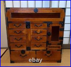 Japanese Antiques JIDAI TANSU chest WA-DANSU furniture SHOWA retro W73.5cm Vtg