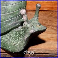 Japanese Bronze Snail Figurine ornament BOS717