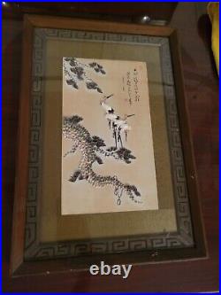 Japanese Crane Art Vintage Rare