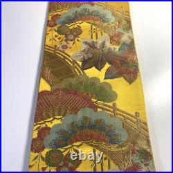Japanese Kimono Belt Fukuro Obi Authentic Silk Vintage Antique Japan 1161