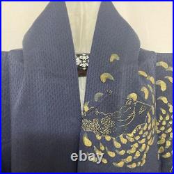Japanese Kimono Fine Pattern Pure Silk Vintage Antique Japan 37