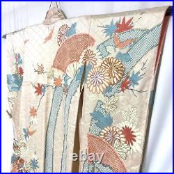 Japanese Kimono Furisode Pure Silk Vintage Antique Japan 72