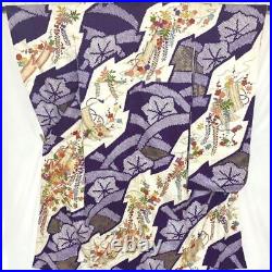 Japanese Kimono Furisode Pure Silk Vintage Antique Japan 73