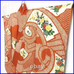 Japanese Kimono Furisode Pure Silk Vintage Antique Japan 74