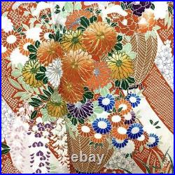 Japanese Kimono Furisode Pure Silk Vintage Antique Japan 75