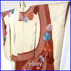 Japanese Kimono Furisode Pure Silk Vintage Antique Japan 78