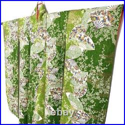 Japanese Kimono Furisode Pure Silk Vintage Antique Japan 89