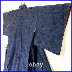 Japanese Kimono Tsumugi Pure Silk Vintage Antique Japan 180
