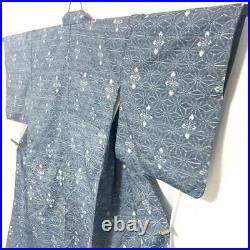 Japanese Kimono Tsumugi Pure Silk Vintage Antique Japan 186