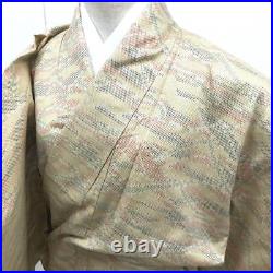 Japanese Kimono Tsumugi Pure Silk Vintage Antique Z5728