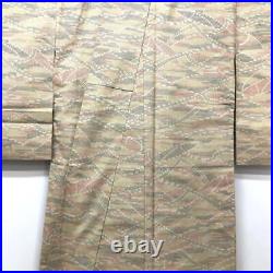 Japanese Kimono Tsumugi Pure Silk Vintage Antique Z5728