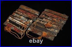 Japanese Samurai Armor Parts Antique Period Large Sleeves 40x33cm Free Shipping