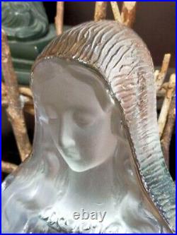 Japanese Vintage Antique Hand-Blown Glass Virgin Mary Statue From Japan