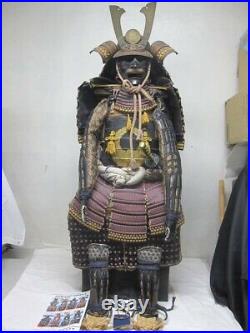 Japanese Vintage Antique Samurai Armor Yoroi Kabuto With Wooden Box from japan