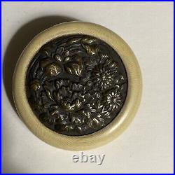 Japanese Vintage. Brass And Celluloid Button netsuke