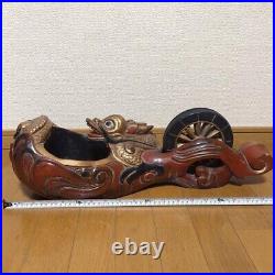 Japanese Vintage Wooden Interior Large Size SUMITSUBO Dragon 23.6inch 105.6oz FS