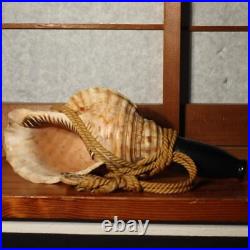 Japanese Vintage conch shell trumpet Horagai Yamabushi Shugendo Trumpet SG73