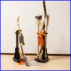 Japanese traditional event Tools Samurai Gold SWORD & Bow Arrow SET vintage