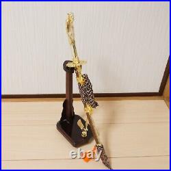 Japanese traditional event Tools Samurai Gold SWORD & Bow Arrow SET vintage