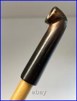 Japanese vintage Kiseru Gold mouth Smoking pipe 5.1 inch