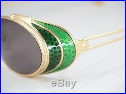 Jean Paul Gaultier 56-7109 sunglasses black gold green jpg vintage oval