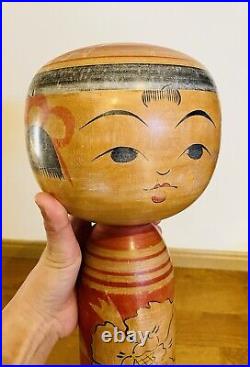 KOKESHI Japanese Doll vintage antique Japan Nobuo Honda used wood Big Big