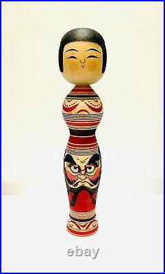 KOKESHI Japanese Doll vintage antique Japan used wood Junichi Sasamori daruma GG