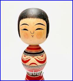 KOKESHI Japanese Doll vintage antique Japan used wood Junichi Sasamori daruma GG