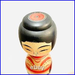 KOKESHI Japanese Doll vintage antique Japan used wood Junichi Sasamori daruma Q