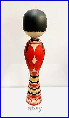 KOKESHI Japanese Doll vintage antique Japan used wood Junichi Sasamori daruma Q