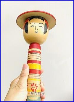 KOKESHI Japanese Doll vintage antique Japan used wood Kazuo Watanabe Q big